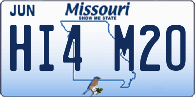 MO license plate HI4M2O