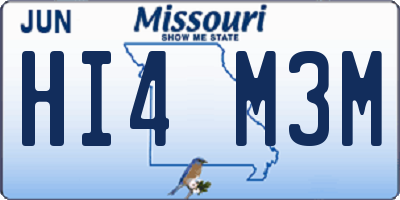 MO license plate HI4M3M