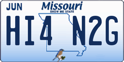 MO license plate HI4N2G