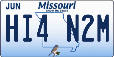 MO license plate HI4N2M