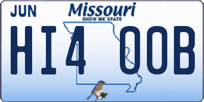 MO license plate HI4O0B