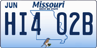 MO license plate HI4O2B