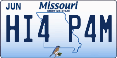 MO license plate HI4P4M