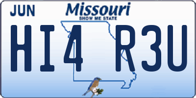 MO license plate HI4R3U