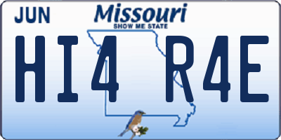 MO license plate HI4R4E