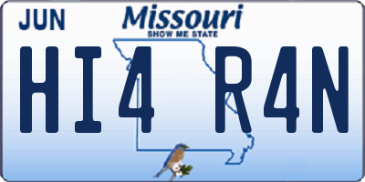 MO license plate HI4R4N