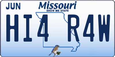 MO license plate HI4R4W