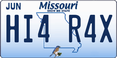 MO license plate HI4R4X