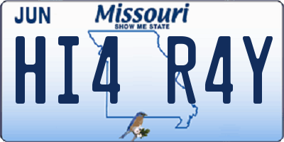 MO license plate HI4R4Y