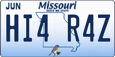 MO license plate HI4R4Z