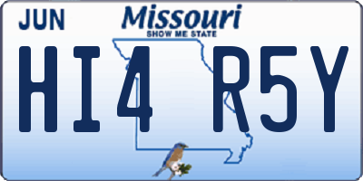 MO license plate HI4R5Y