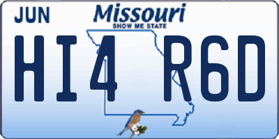 MO license plate HI4R6D