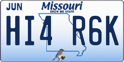MO license plate HI4R6K