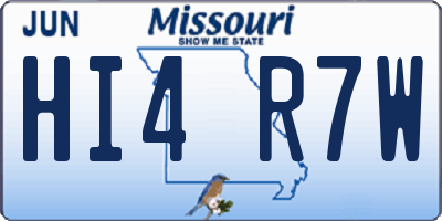 MO license plate HI4R7W