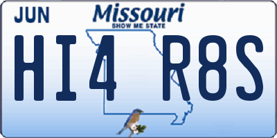 MO license plate HI4R8S