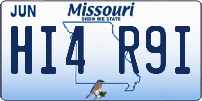 MO license plate HI4R9I
