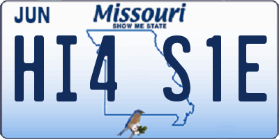 MO license plate HI4S1E