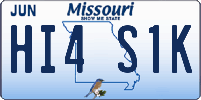 MO license plate HI4S1K