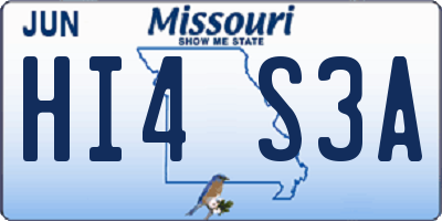 MO license plate HI4S3A