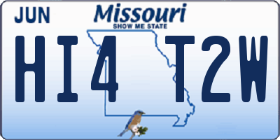 MO license plate HI4T2W