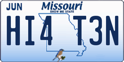 MO license plate HI4T3N