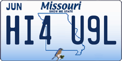 MO license plate HI4U9L