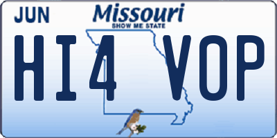 MO license plate HI4V0P