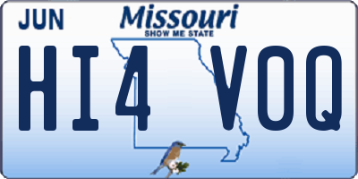 MO license plate HI4V0Q