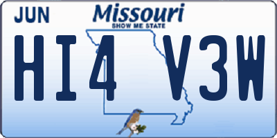 MO license plate HI4V3W