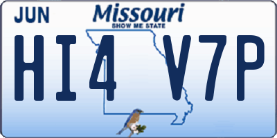 MO license plate HI4V7P