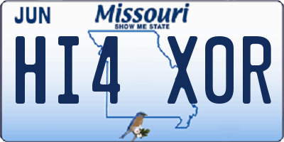 MO license plate HI4X0R