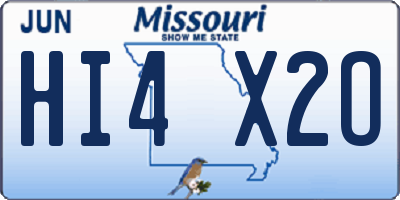 MO license plate HI4X2O