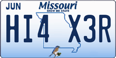 MO license plate HI4X3R