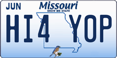 MO license plate HI4Y0P