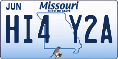 MO license plate HI4Y2A