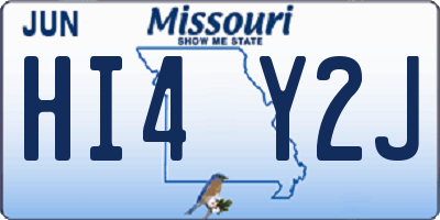 MO license plate HI4Y2J