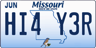 MO license plate HI4Y3R