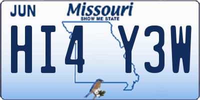 MO license plate HI4Y3W