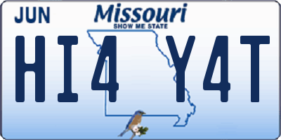 MO license plate HI4Y4T