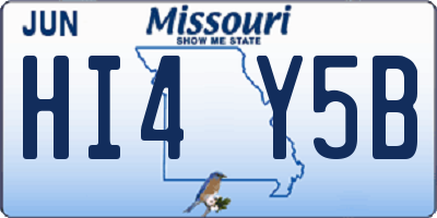 MO license plate HI4Y5B