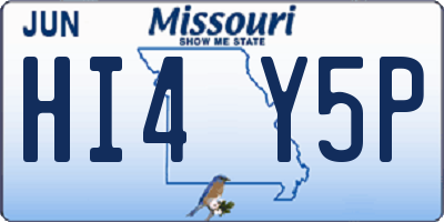MO license plate HI4Y5P