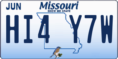 MO license plate HI4Y7W