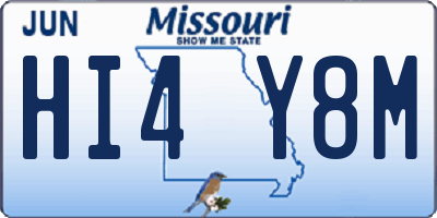 MO license plate HI4Y8M