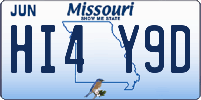 MO license plate HI4Y9D