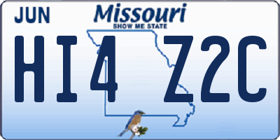MO license plate HI4Z2C