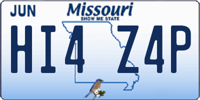 MO license plate HI4Z4P