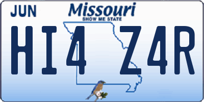 MO license plate HI4Z4R