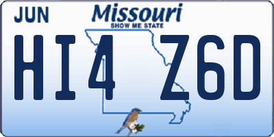 MO license plate HI4Z6D
