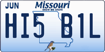 MO license plate HI5B1L