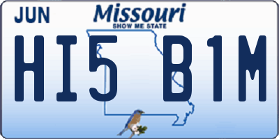 MO license plate HI5B1M
